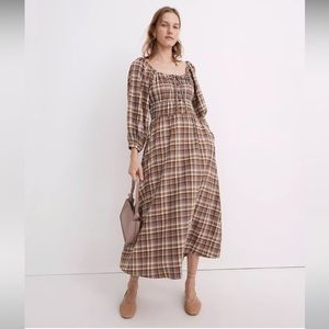 Madewell Gauze Sophia MIDI Dress Forage New with Tags Sz XS